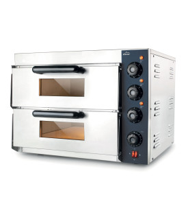 LACOR horno pizza doble LECCO fondo piedra 3000W hasta 300ºC 69632