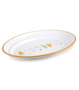 IBILI set 6 bandeja oval pescado GASTRODESSIN acero esmaltado 35 cm