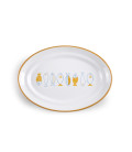 IBILI set 6 bandeja oval pescado GASTRODESSIN acero esmaltado 35 cm