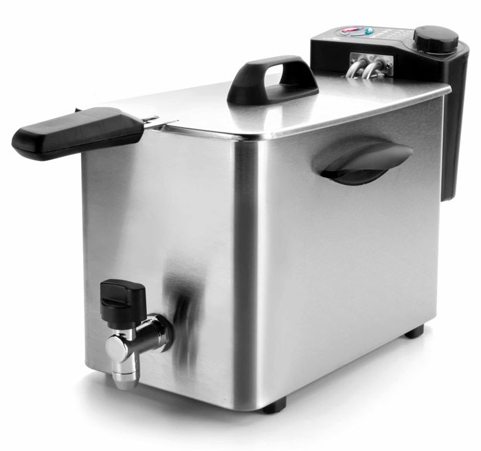 Freidora Eléctrica 4 L 2500 W con Grifo de Lacor