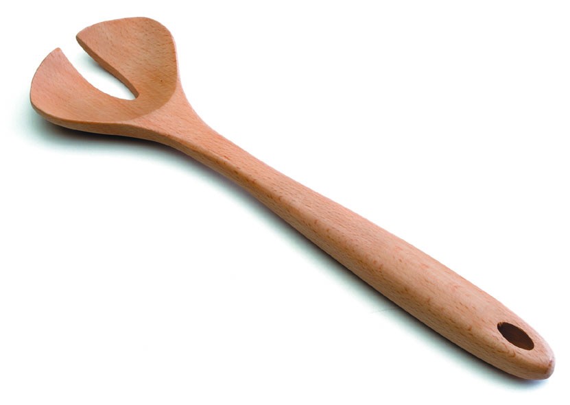 Cuchara ensalada perforada madera haya de Lacor