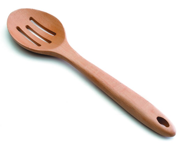 Cuchara perforada madera haya de Lacor