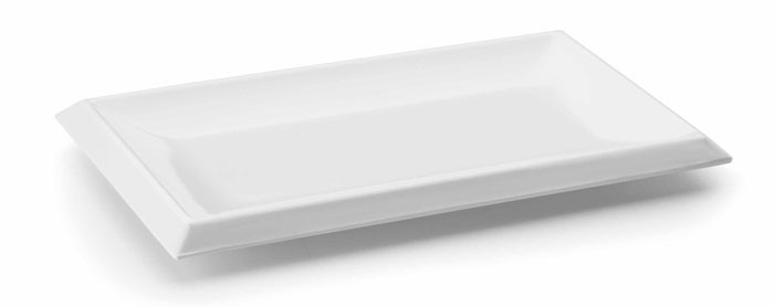 Bandeja rectangular White melamina serie Classic de Lacor