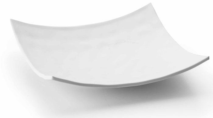 Fuente cuadrada melamina serie White de Lacor