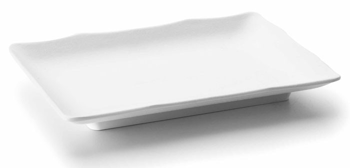Fuente rectangular melamina serie White de Lacor
