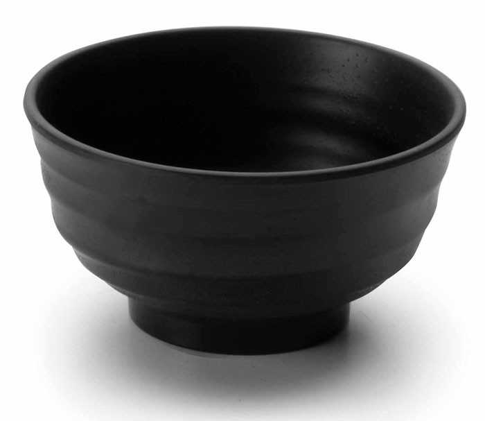 Bol redondo melamina serie Black de Lacor
