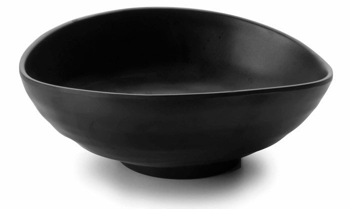 Fuente redonda melamina serie Black de Lacor