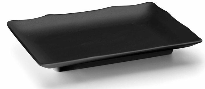 Fuente rectangular melamina serie Black de Lacor