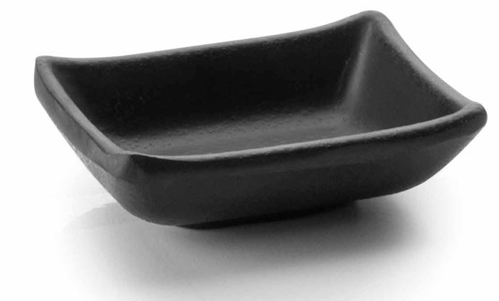 Fuente salsa mini melamina serie Black de Lacor
