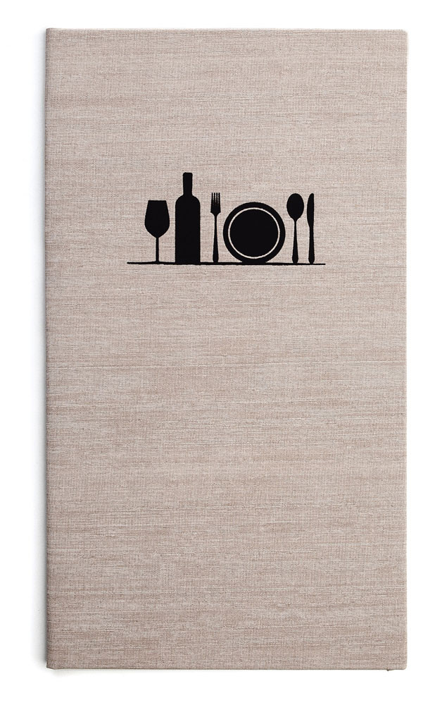 Portamenú con fundas fijas SOPHIE para vinos de Lacor