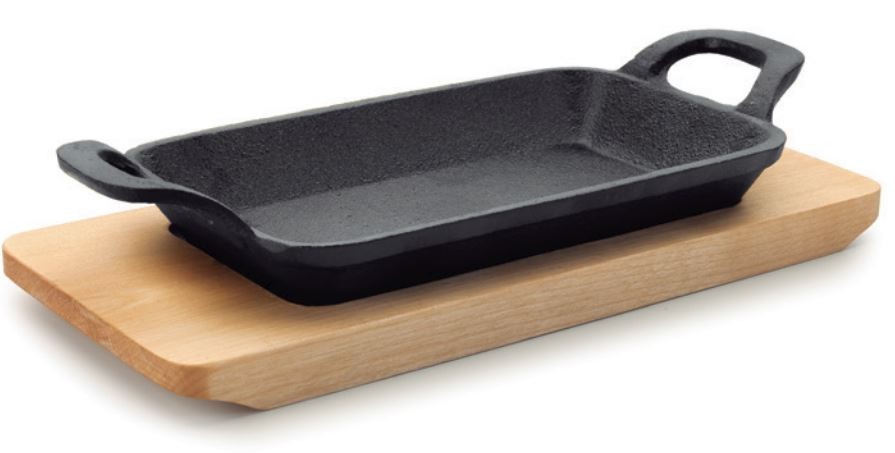 Mini plancha grill lisa rectangular de Lacor