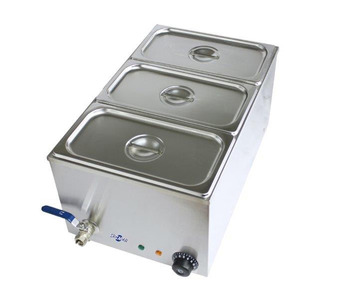IRIMAR baño maría BM ECO-3 con cubetas GN1/3 uso profesional e industrial