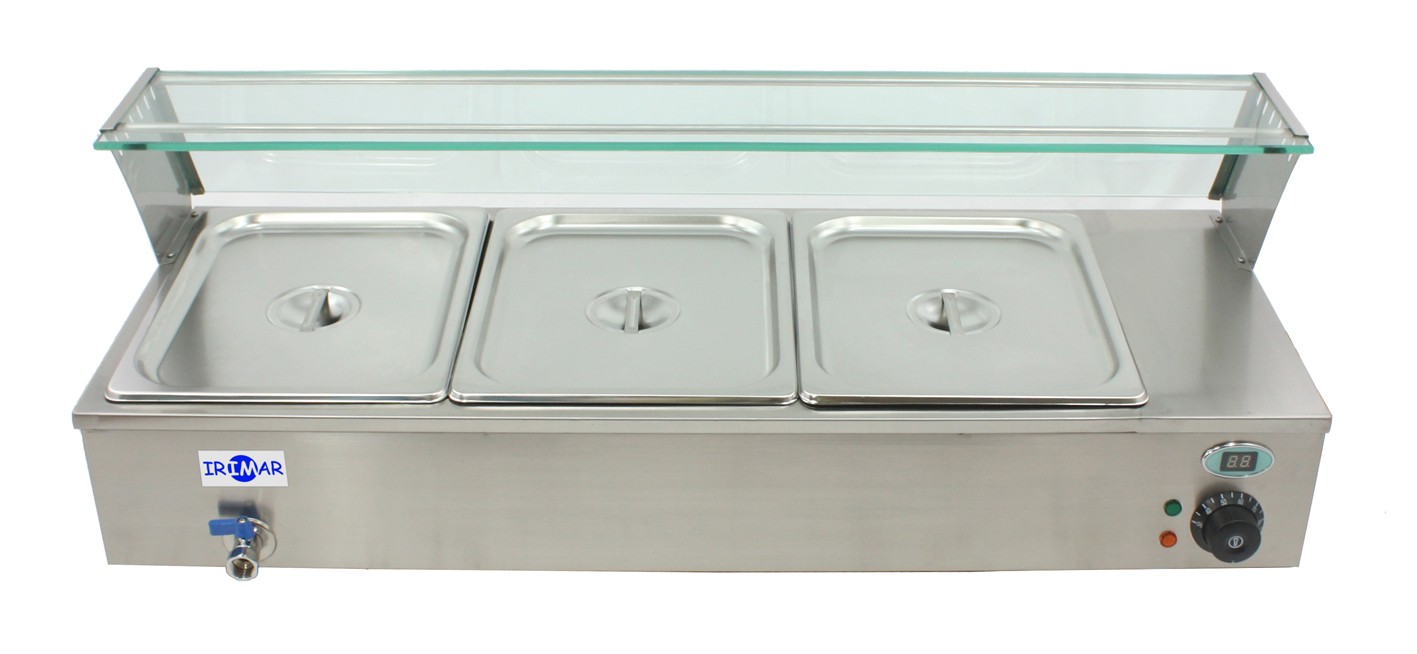 IRIMAR vitrina caliente VI-3 GN1/2 para buffets y bares