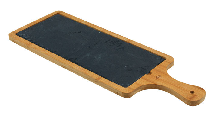 Tabla de pizarra y bambú rectangular de Lacor