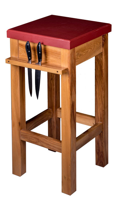 Tajo de polietileno con soporte de madera de Tajos Herráiz