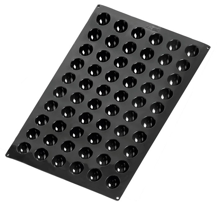 Molde silicona BLACK semiesférico 60 cavidades de Lacor