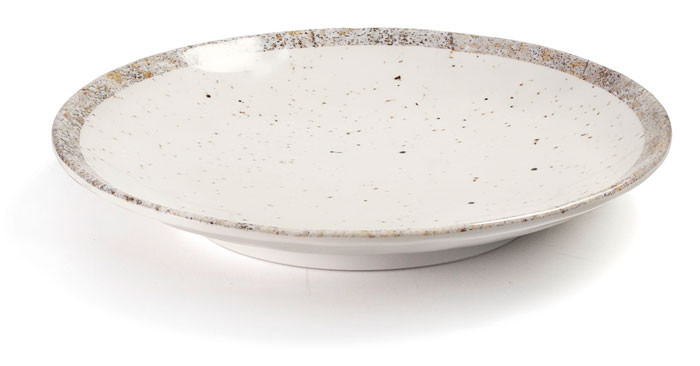 Plato redondo de melamina serie Earth de Lacor