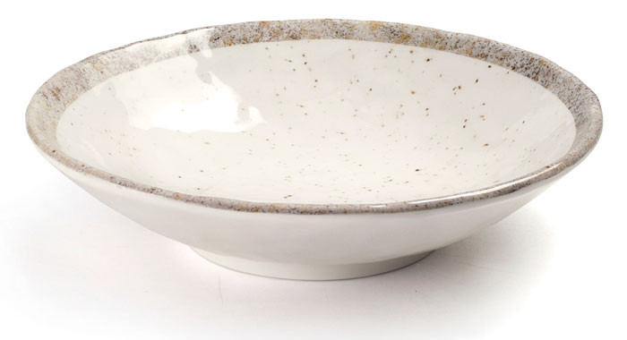 Plato hondo redondo de melamina serie Earth de Lacor