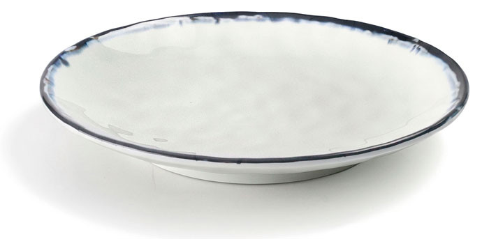 Plato redondo de melamina serie Sea de Lacor