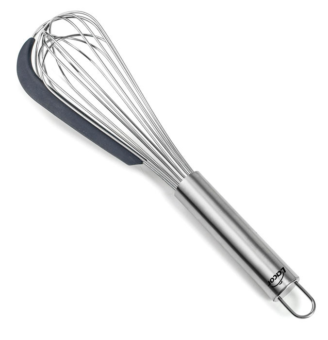 Batidor de varillas con raspador de silicona de Lacor
