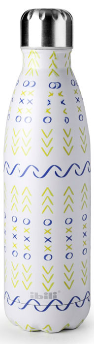 Botella termo inoxidable Mosaic Blue de Ibili