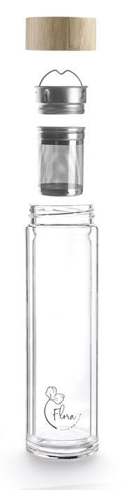 Botella termo infusora FLORA de Lacor