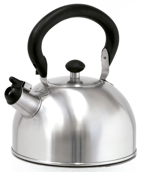 Cafetera silbante satinada de Ibili