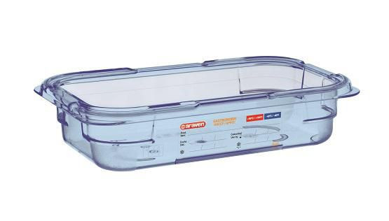 Pack cubeta azul GN 1/4 ABS de Araven (6 pzas)
