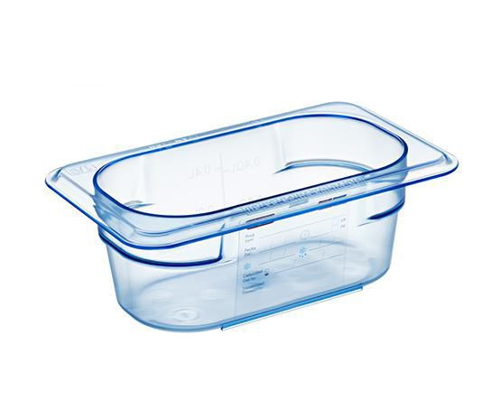 Pack cubeta azul GN 1/9 ABS de Araven (6 pzas)