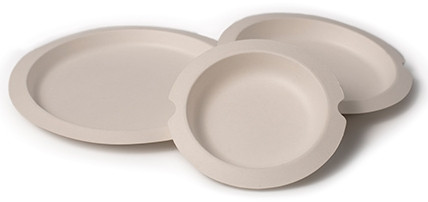 Pack plato de caña de azúcar LUX de Betik (120 pzas)
