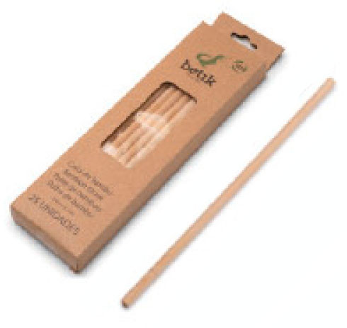 Pack pajita de bambú papel kraft 200 mm de Betik (3000 pzas)