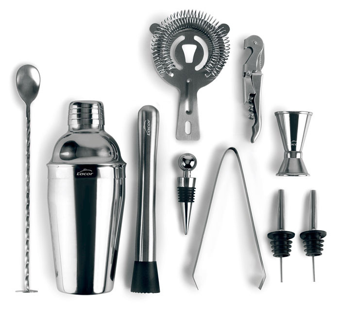 Juego de utensilios de coctelería INOX de Lacor