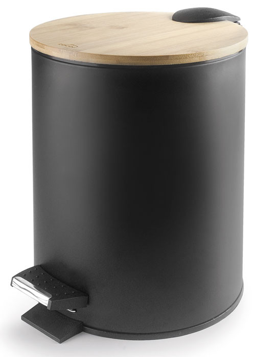 Papelera con pedal NATURE BLACK de Lacor