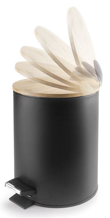 Papelera con pedal NATURE BLACK de Lacor