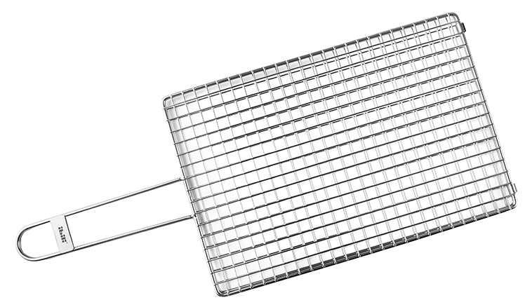 Parrilla doble 12 kokotxas/espárragos 30x20 cm de Ibili