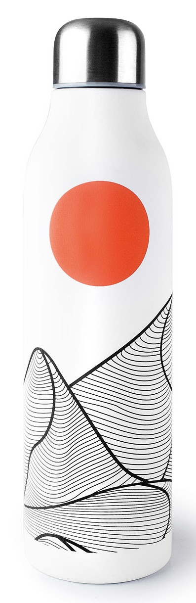 Botella termo inoxidable Baroque Black de Ibili