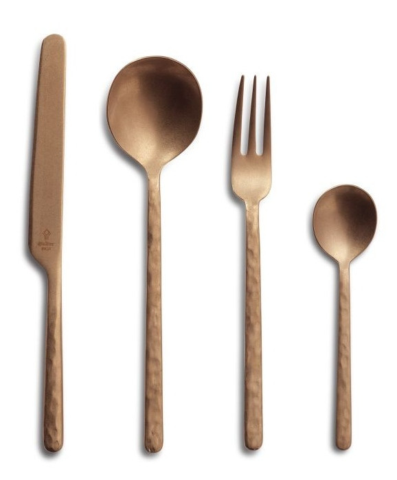 Estuche 24 piezas cubertería KODAI GOLD acero AISI 430 de Comas