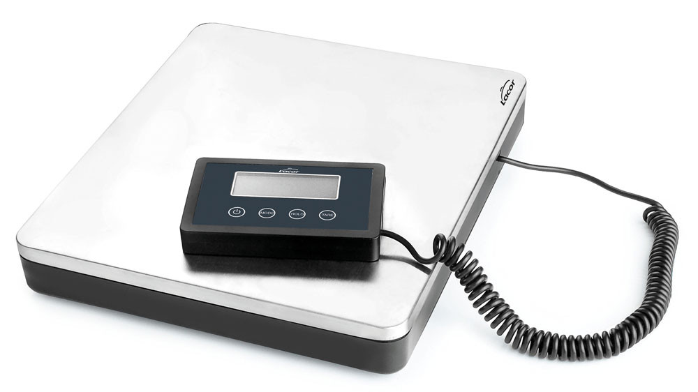 LACOR báscula portátil PLATAFORMA acero inoxidable, indicador externo