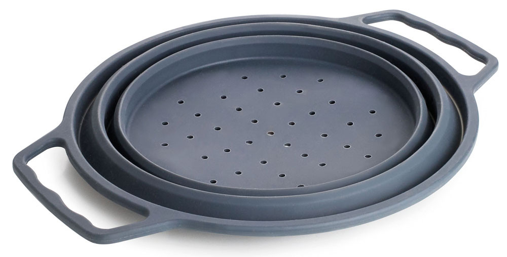 LACOR escurridor plegable silicona con refuerzo de acero