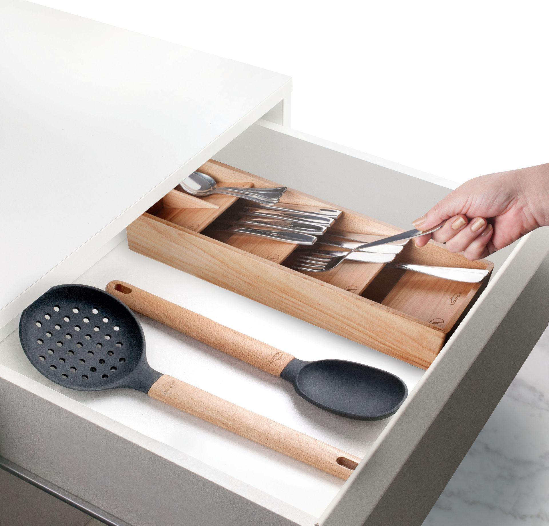 LACOR organizador de cubiertos COMPACT 5 compartimentos 39050