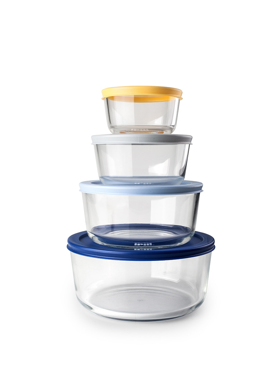 Set 4 Contenedores Redondos Eco marca Ibili