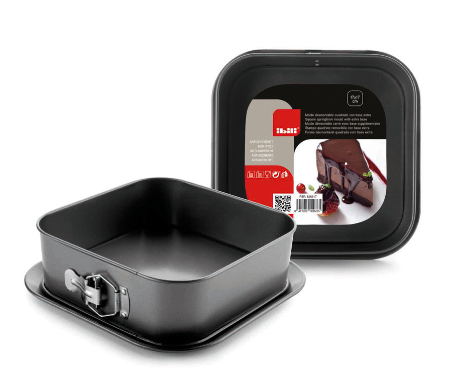 Molde Desmontable Cuadrado con Base Extra Moka marca Ibili