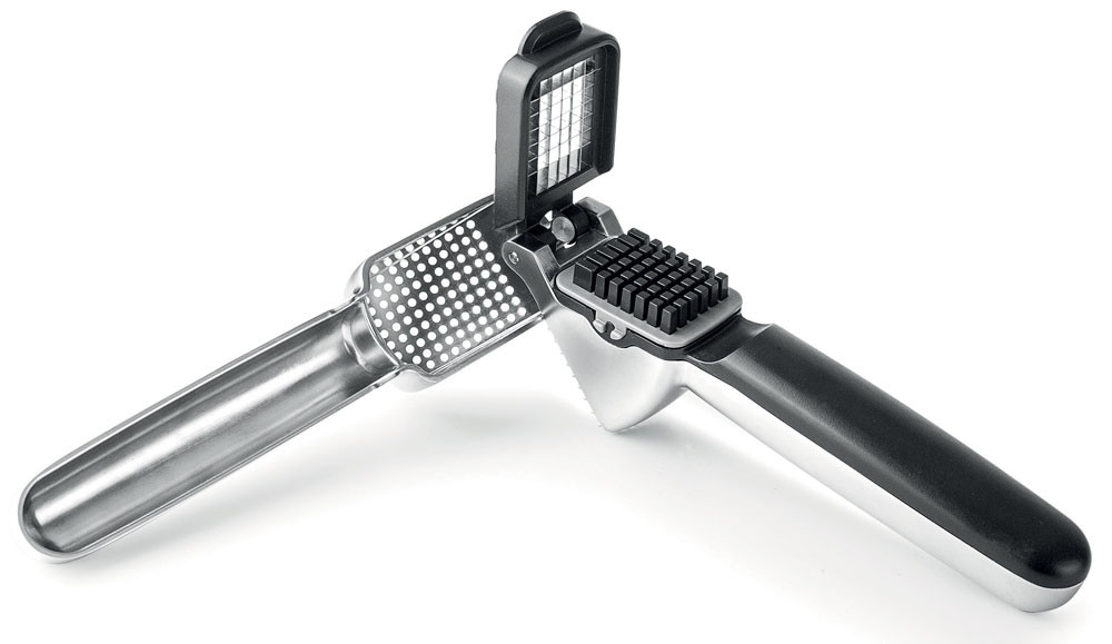 LACOR prensa ajos DUAL inoxidable tritura y corta cubos 60277