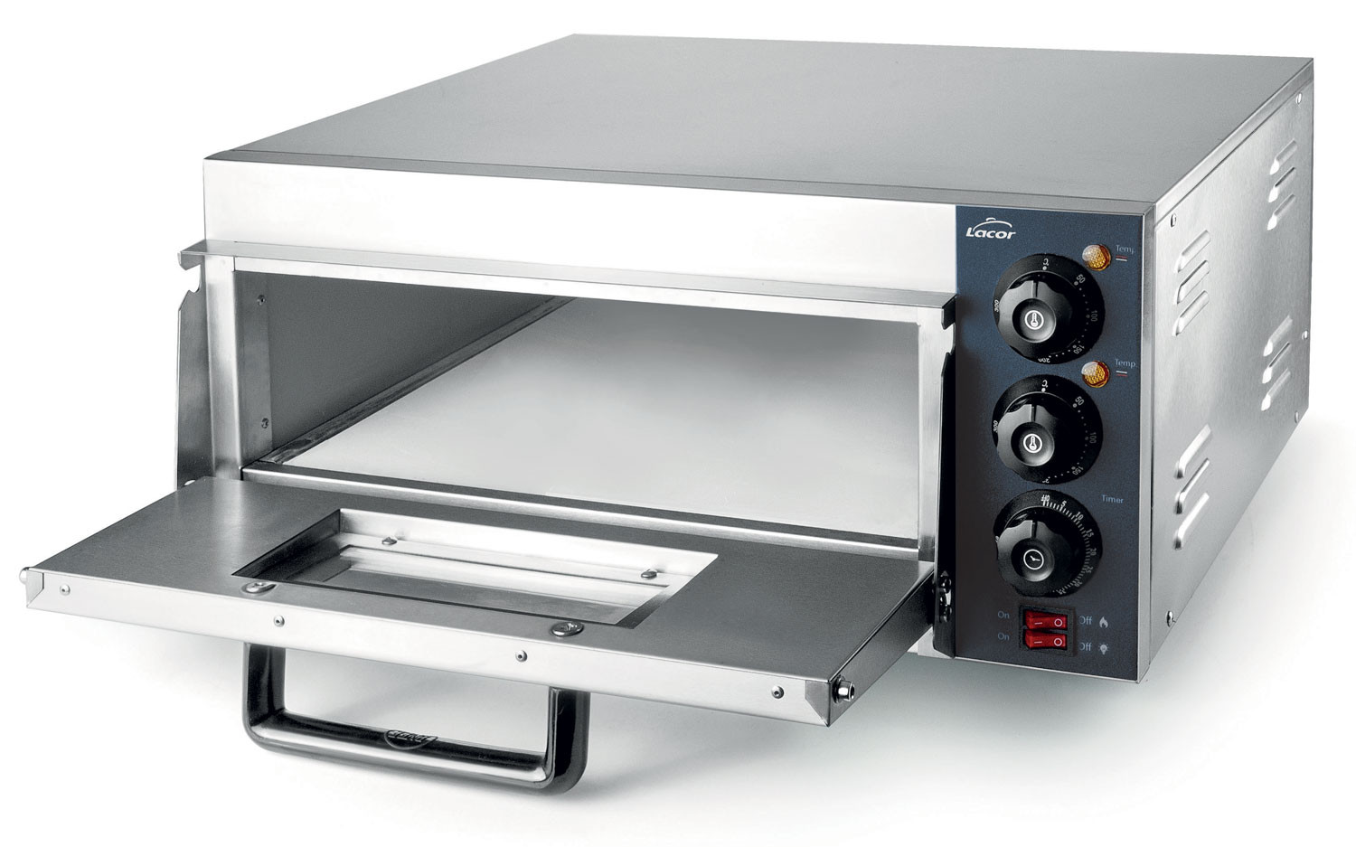 LACOR horno pizza LECCO fondo piedra 2000W hasta 300ºC 69632