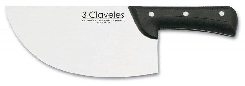 3 CLAVELES hachuela chuletero acero inoxidable 23.5 cm 624g 01831