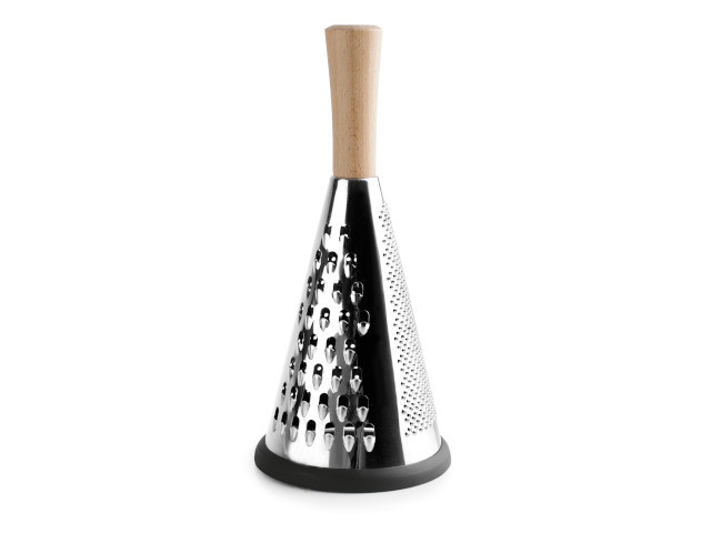 LACOR rallador cónico de acero inoxidable y haya 12 x 27 cm 61366