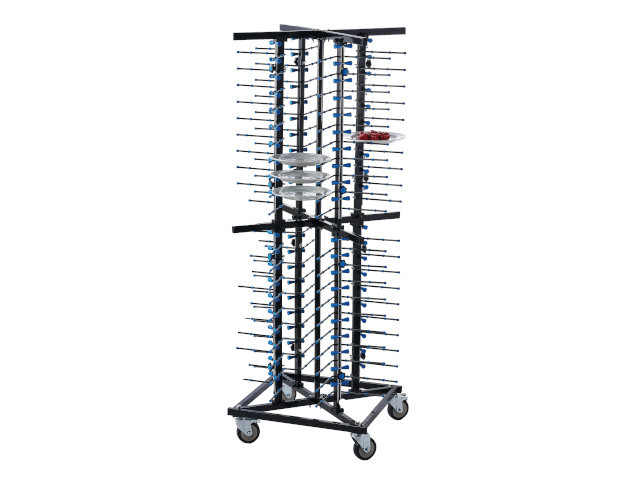 LACOR carro portaplatos 80 platos hasta 32cm hierro y caucho