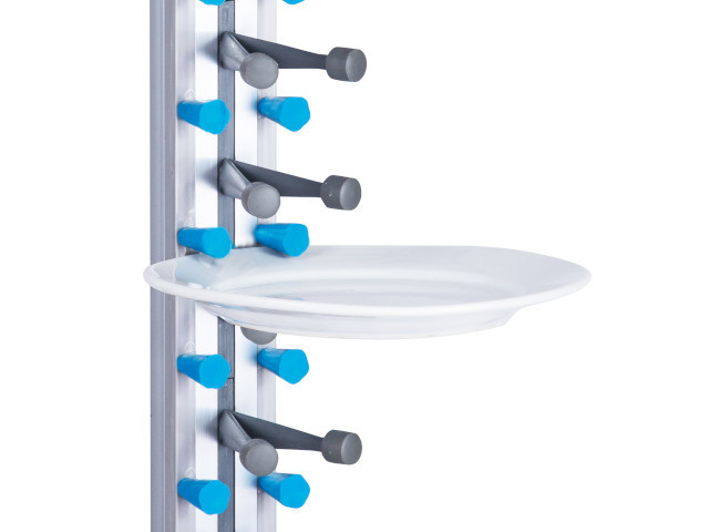 LACOR soporte portaplatos 12 platos hasta 32cm aluminio y caucho