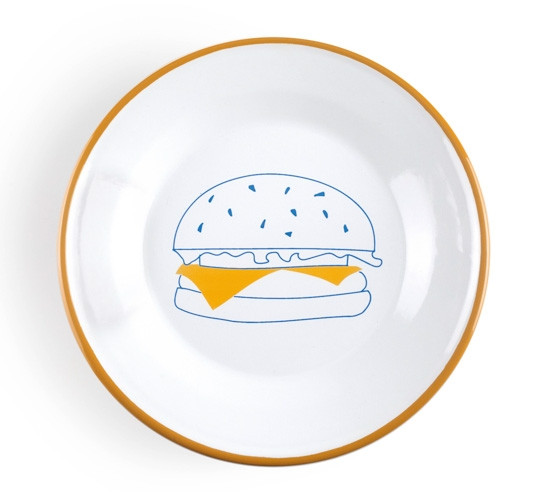 IBILI set 6 plato hamburguesa GASTRODESSIN acero esmaltado 22 cm