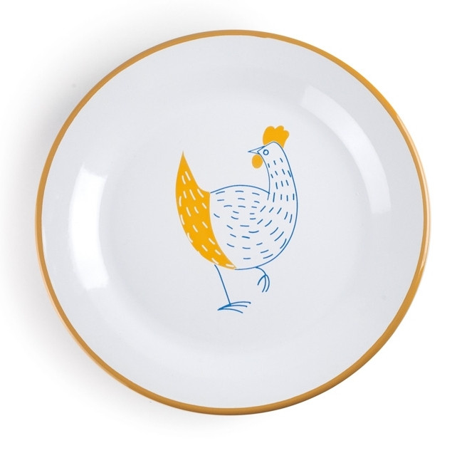 IBILI set 6 bandeja redonda aves GASTRODESSIN acero esmaltado 28 cm